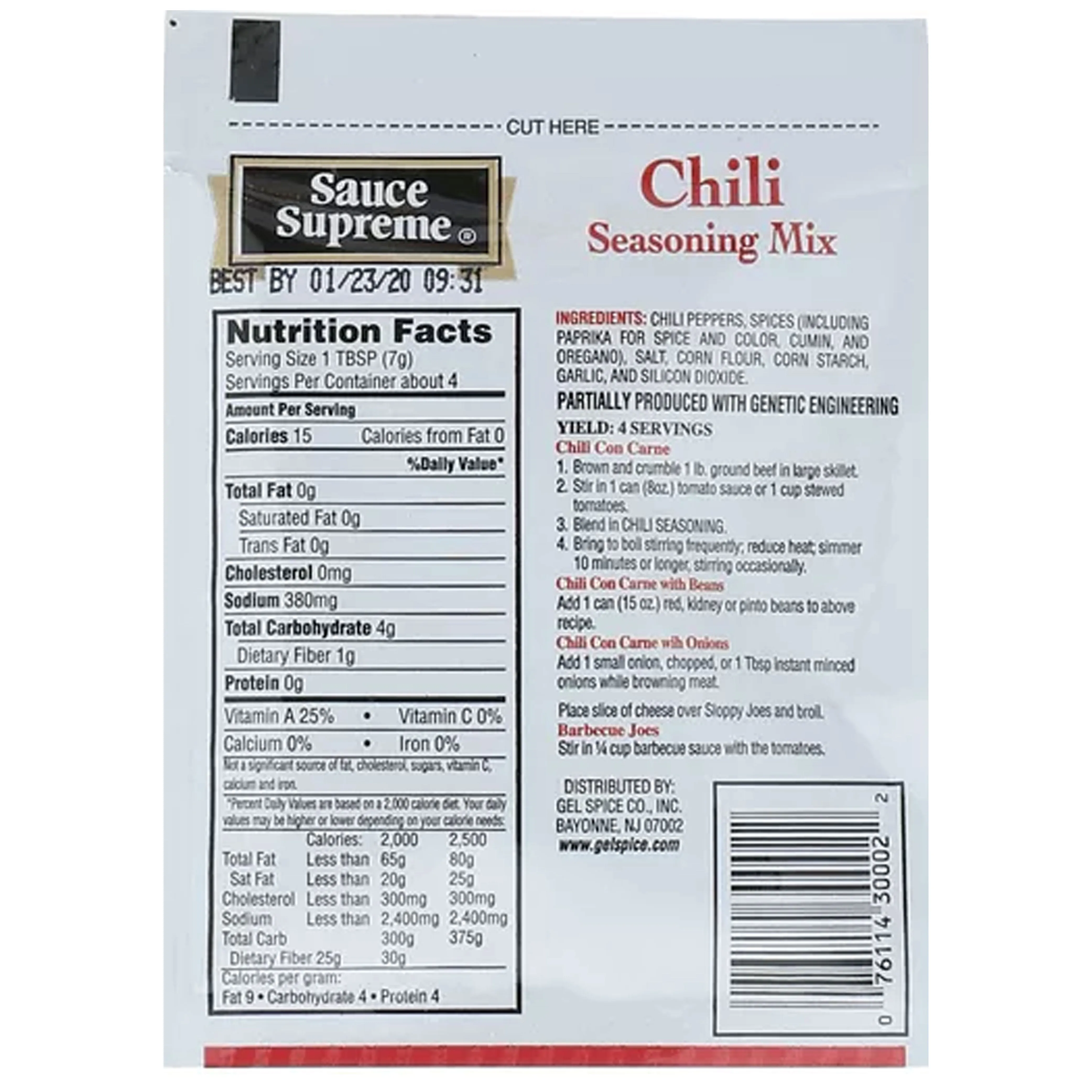10 X Chili Seasoning Mix Spice Powder Packet Flavor Beef Taco Meat Sauce Supreme