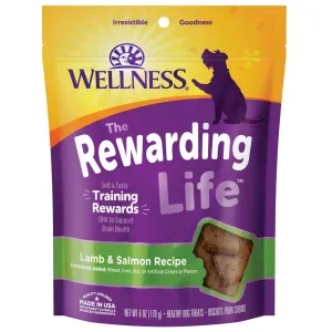 20% OFF: Wellness Rewarding Life (WellBites) Lamb & Salmon Recipe Grain Free Dog Treats 6oz