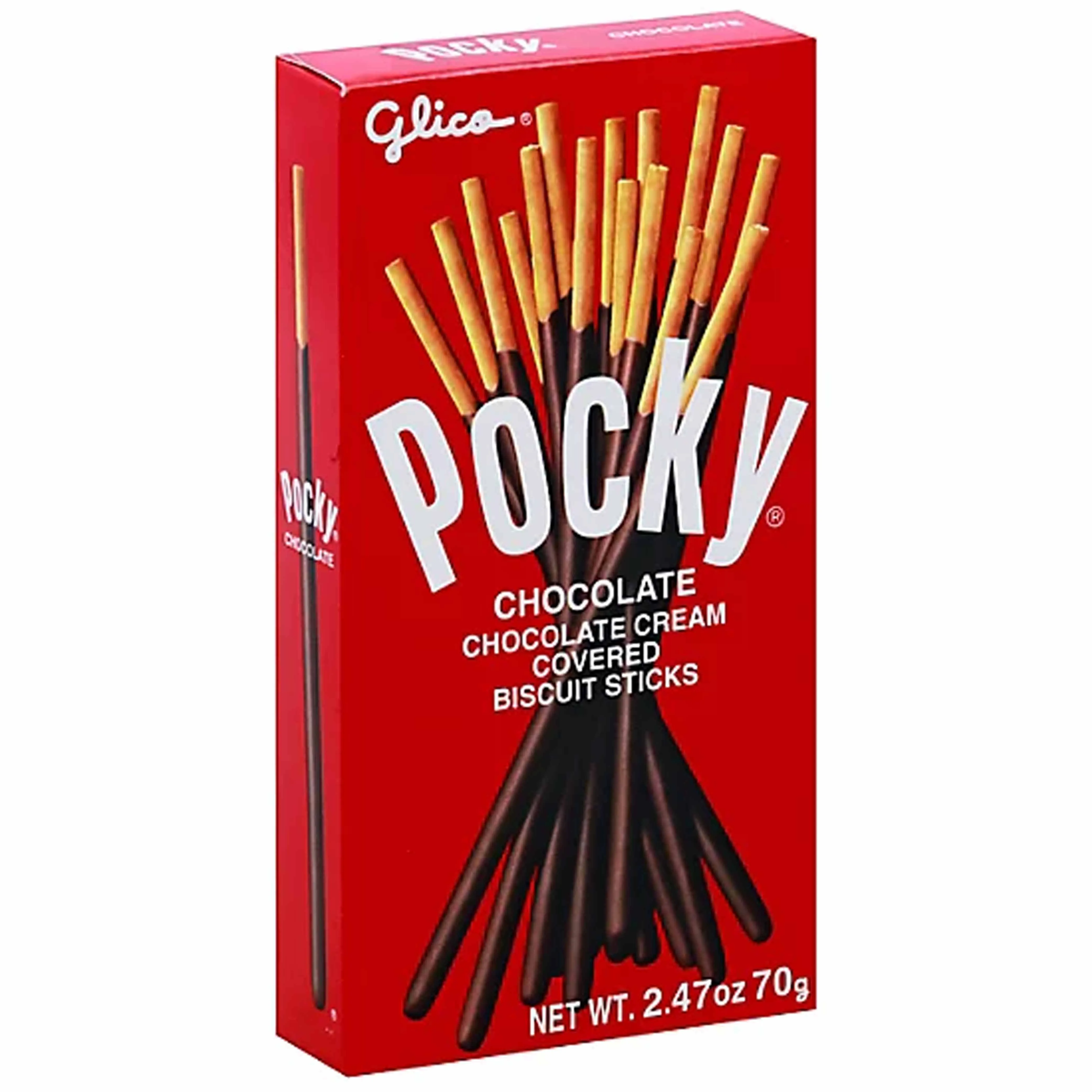 4 Packs Glico Pocky Chocolate Covered Biscuit Sticks Cocoa Cream Coated Cookie