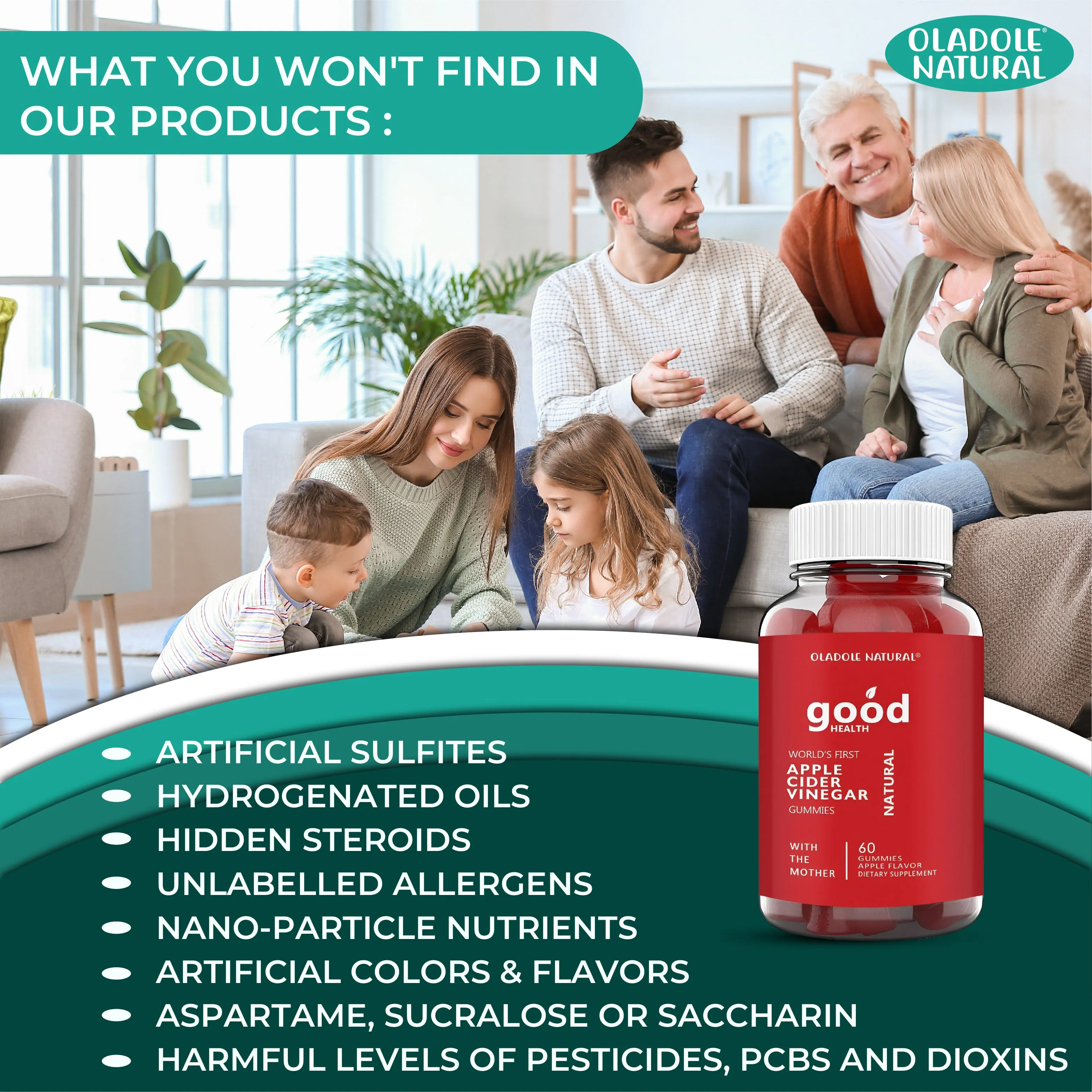 Apple Cider Vinegar Gummy Apple Flavour 60 Gummies