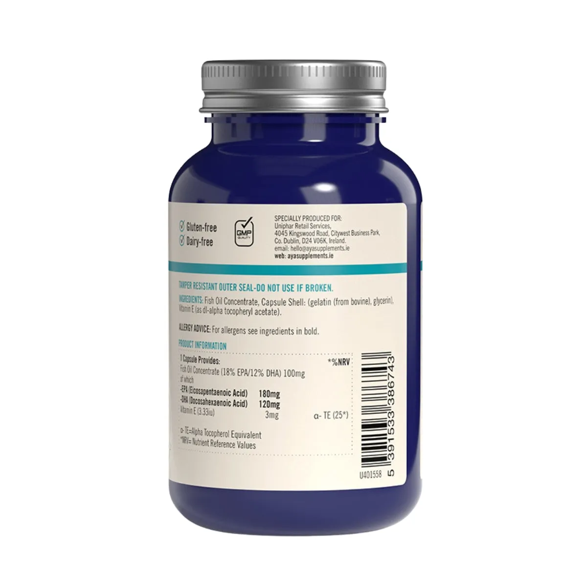 AYA Omega 3 Fish Oil 1000mg Capsules x60