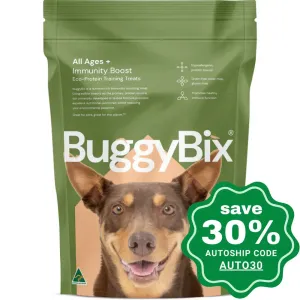 BuggyBix - Dried Treats For Dogs - All Ages   Immunity Boost Eco-Protein Training Treats - 170g