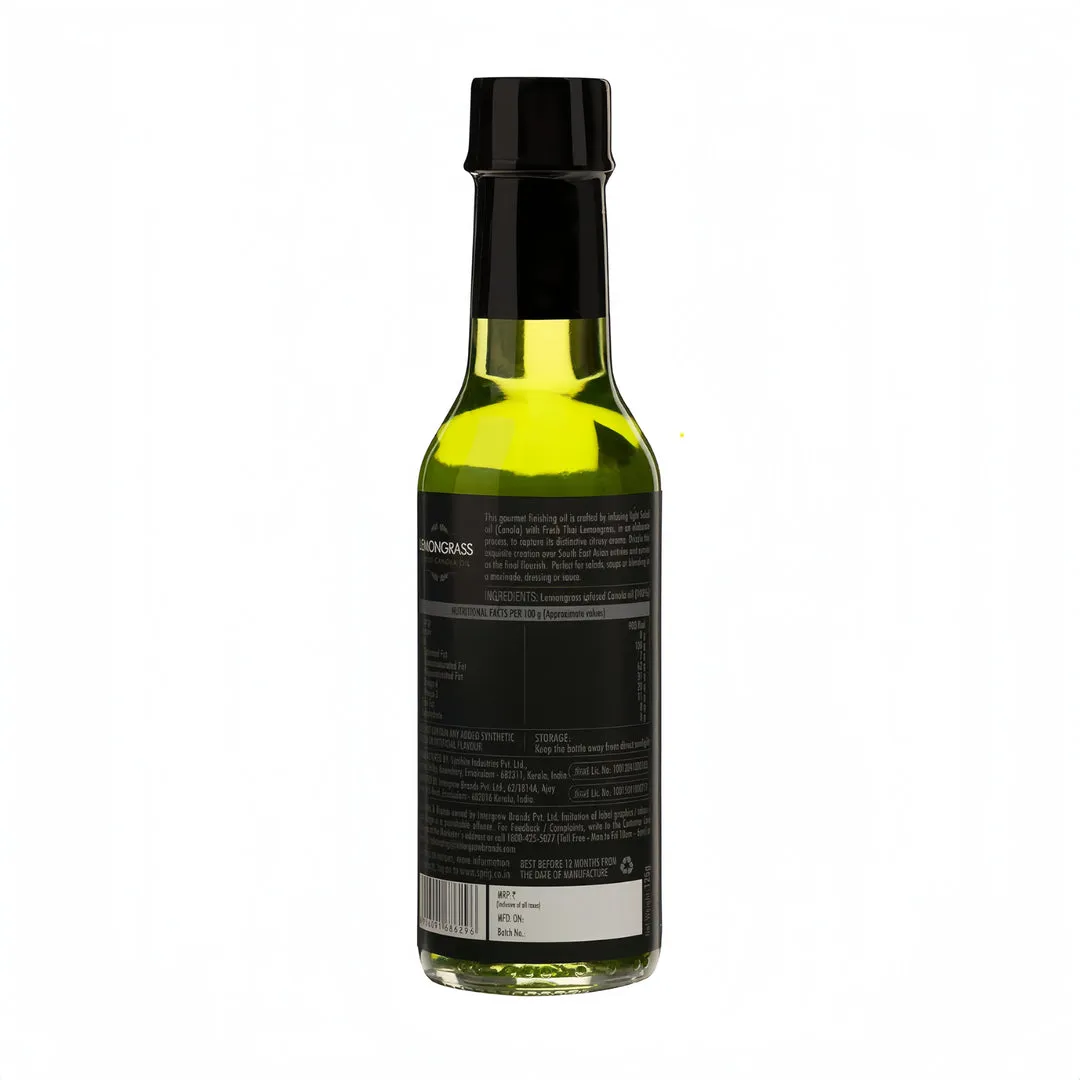 Buy Gourmet Fresh Lemongrass Infused Canola Oil For Cooking,125Gm | Luckysrore.in