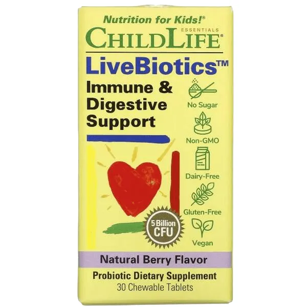 Children's vitamin complex LiveBiotics 30 tablets, ChildLife