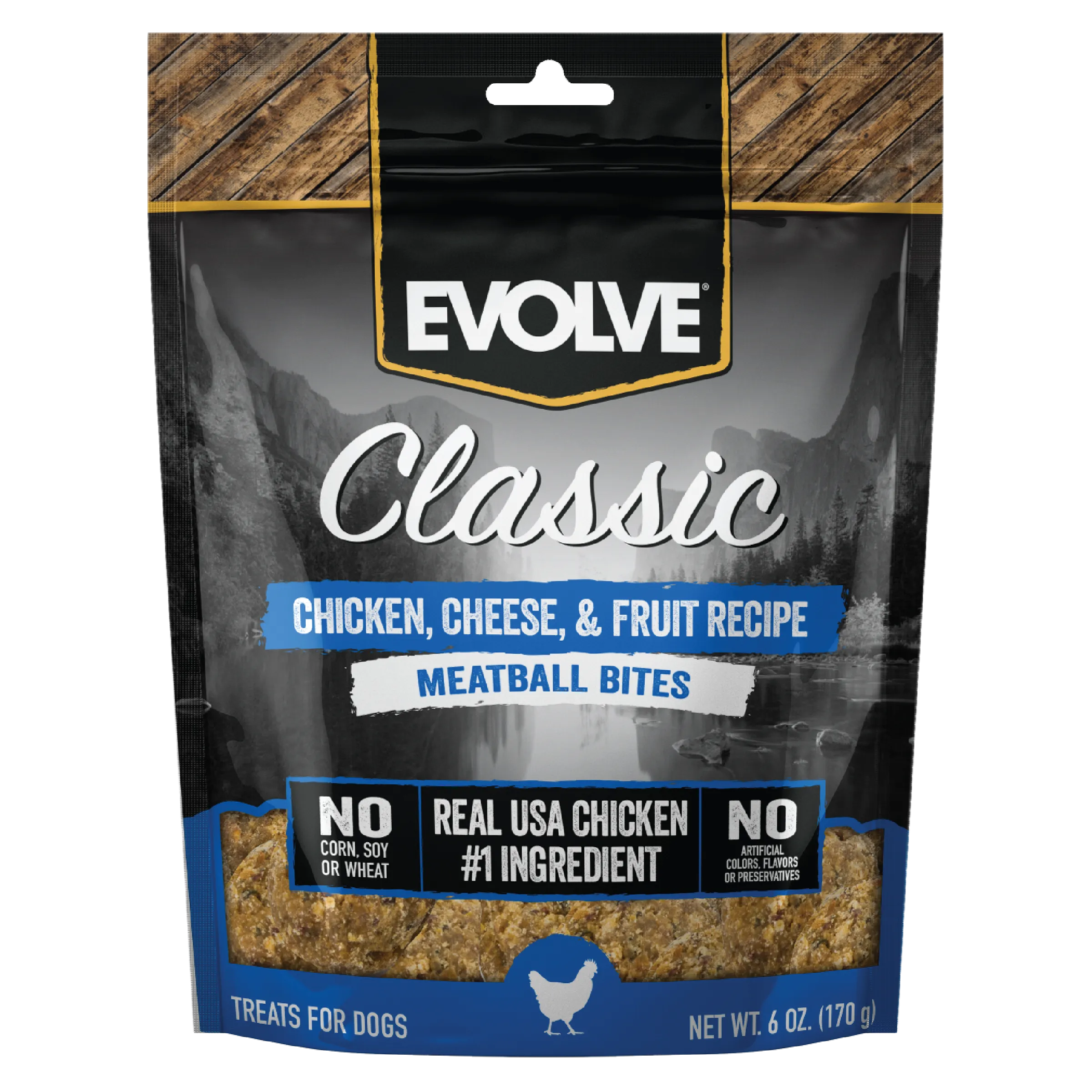 Classic Chicken, Cheese, & Fruit Meatball Bites | 6 oz | Evolve