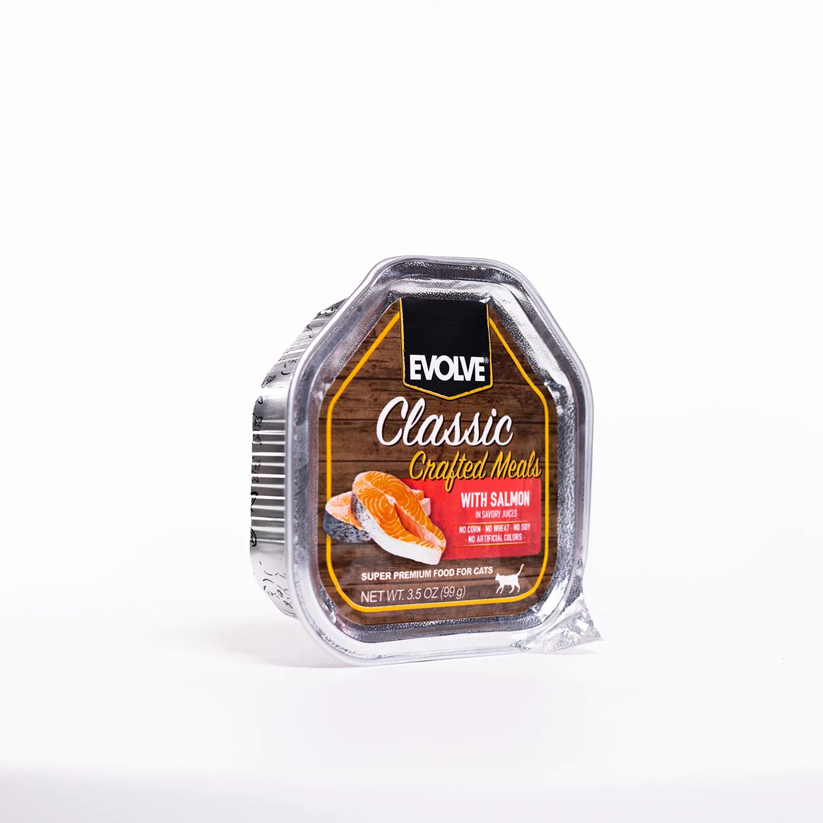 Classic Crafted Meals with Salmon Wet Cat Food | 3.5 oz - 15 pk | Evolve