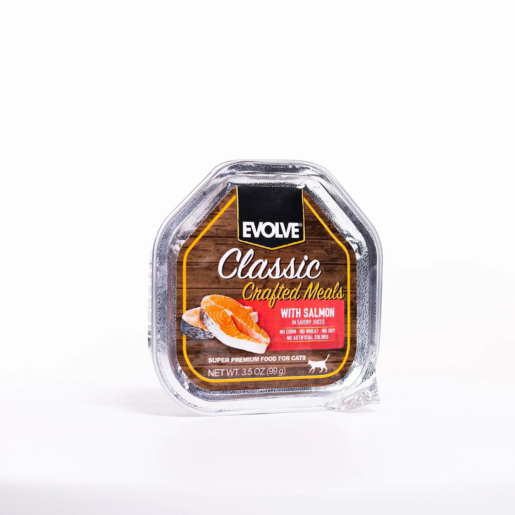 Classic Crafted Meals with Salmon Wet Cat Food | 3.5 oz - 15 pk | Evolve