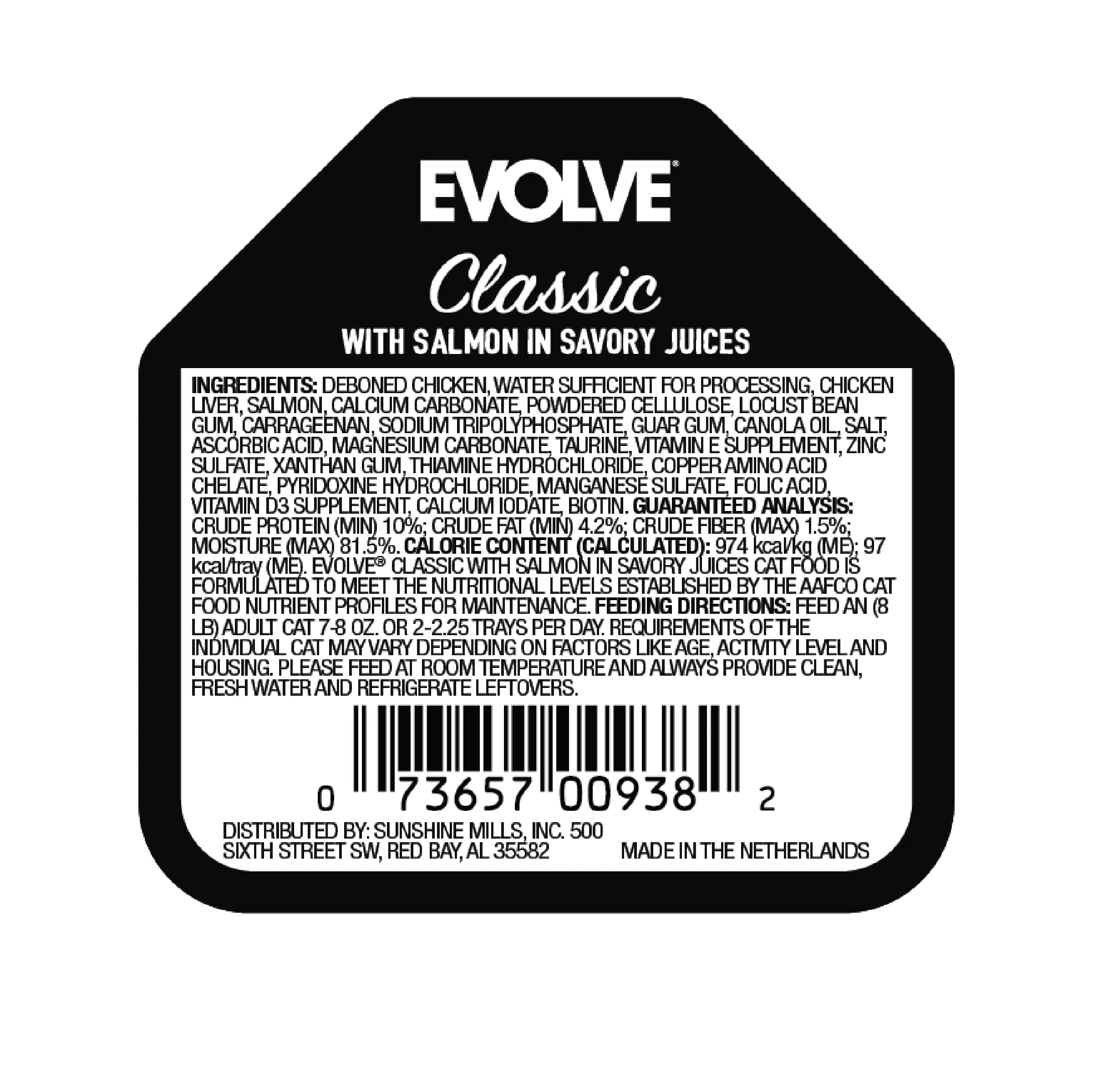 Classic Crafted Meals with Salmon Wet Cat Food | 3.5 oz - 15 pk | Evolve