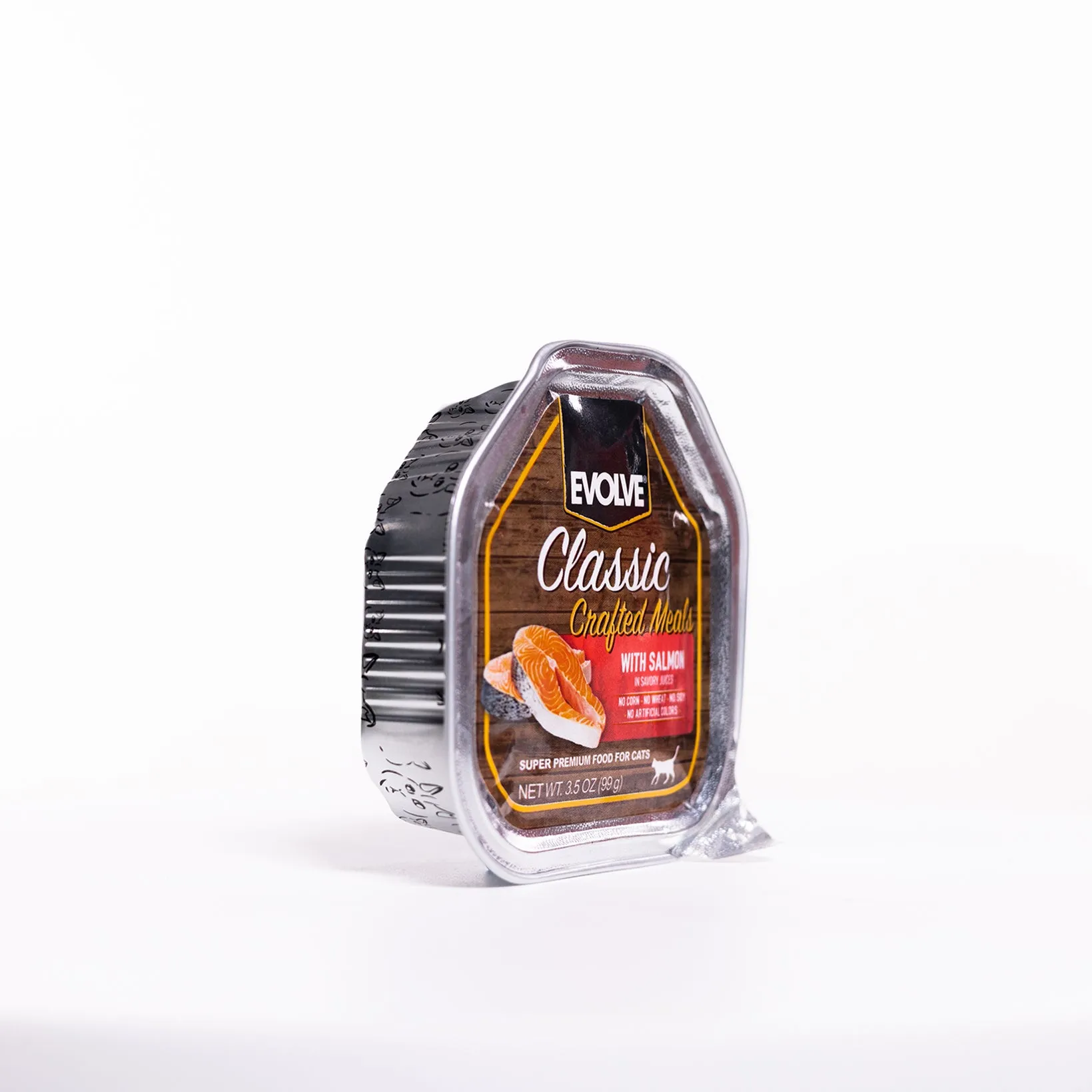 Classic Crafted Meals with Salmon Wet Cat Food | 3.5 oz - 15 pk | Evolve