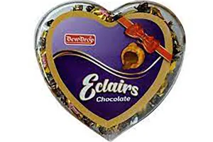 DEWDROP ECLAIR CRYSTAL HEART 292GM CHOCOLATE
