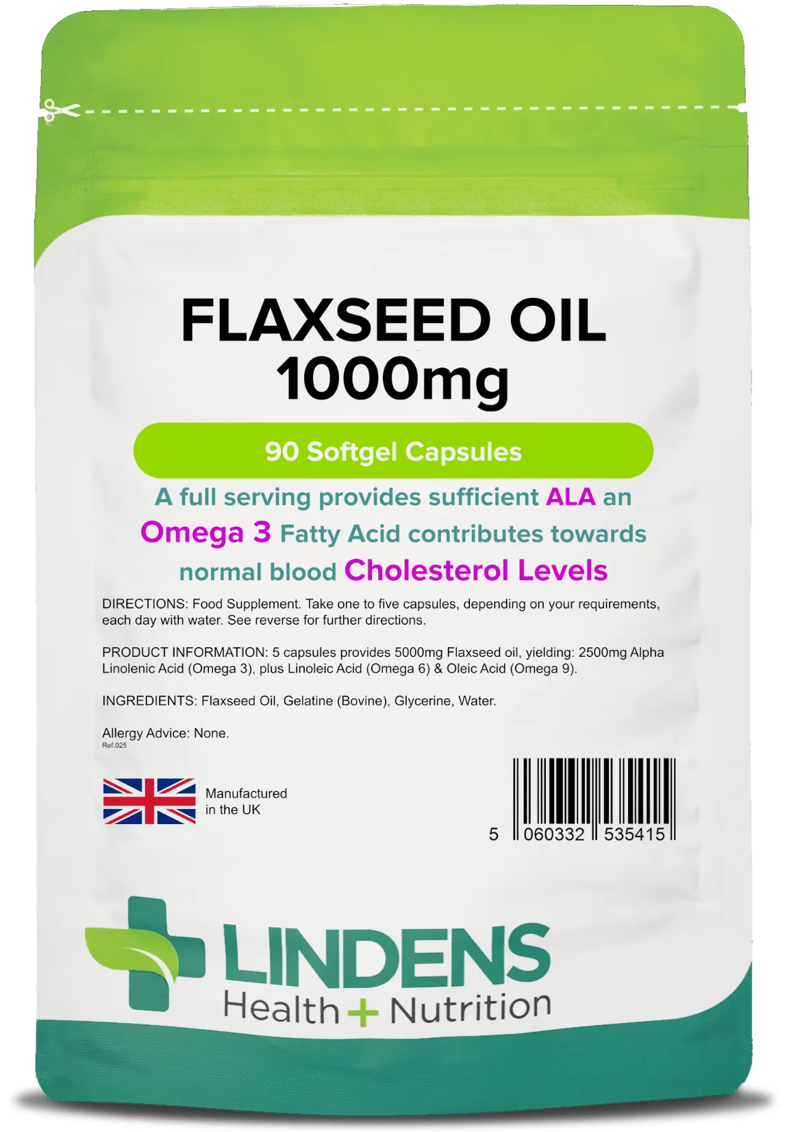 Flaxseed Oil 1000mg Capsules