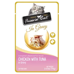 Fussie Cat Chicken With Tuna In Gravy 2.47-oz Pouch, Wet Cat Food