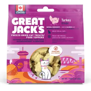Great Jacks Freeze-Dried Cat Treats & Food Topper - Turkey 3 oz (85 gr)