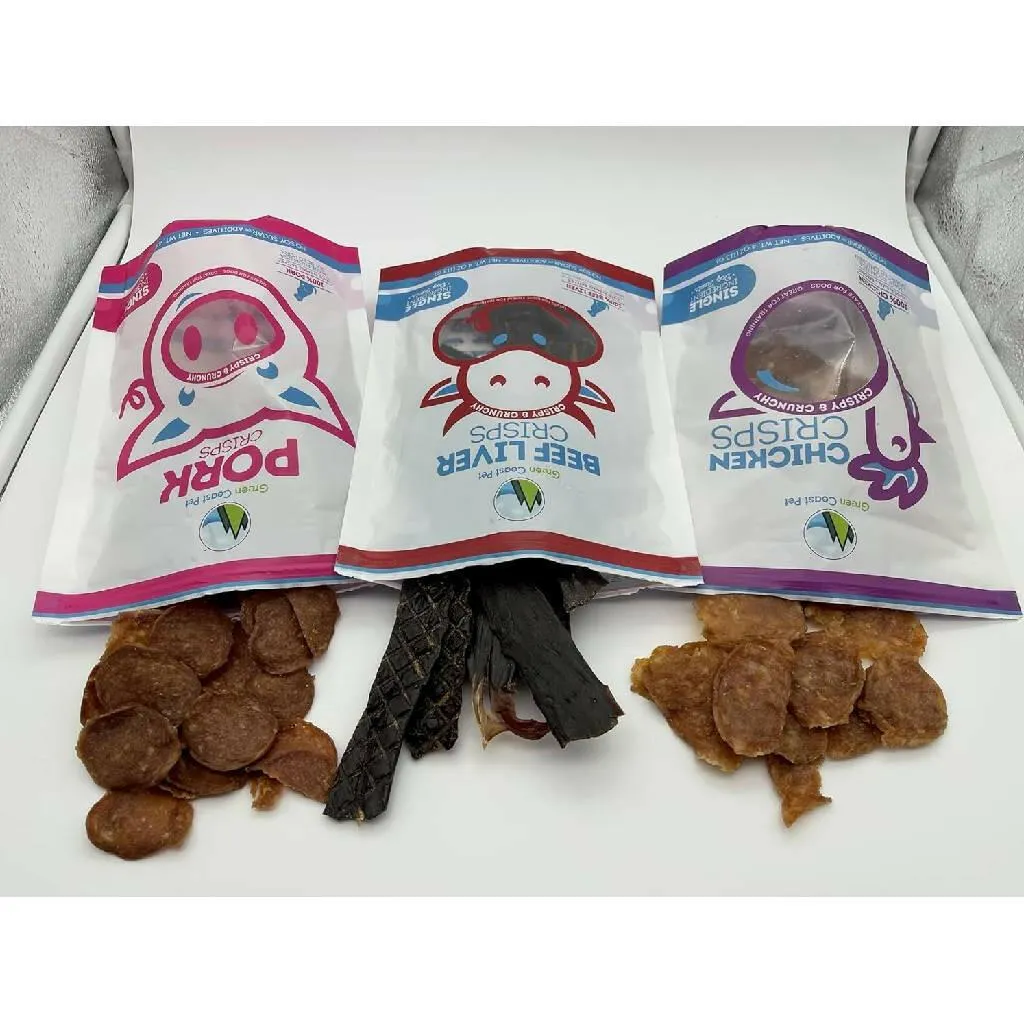 Green Coast Pet Beef Liver Crisps Treats for Dogs