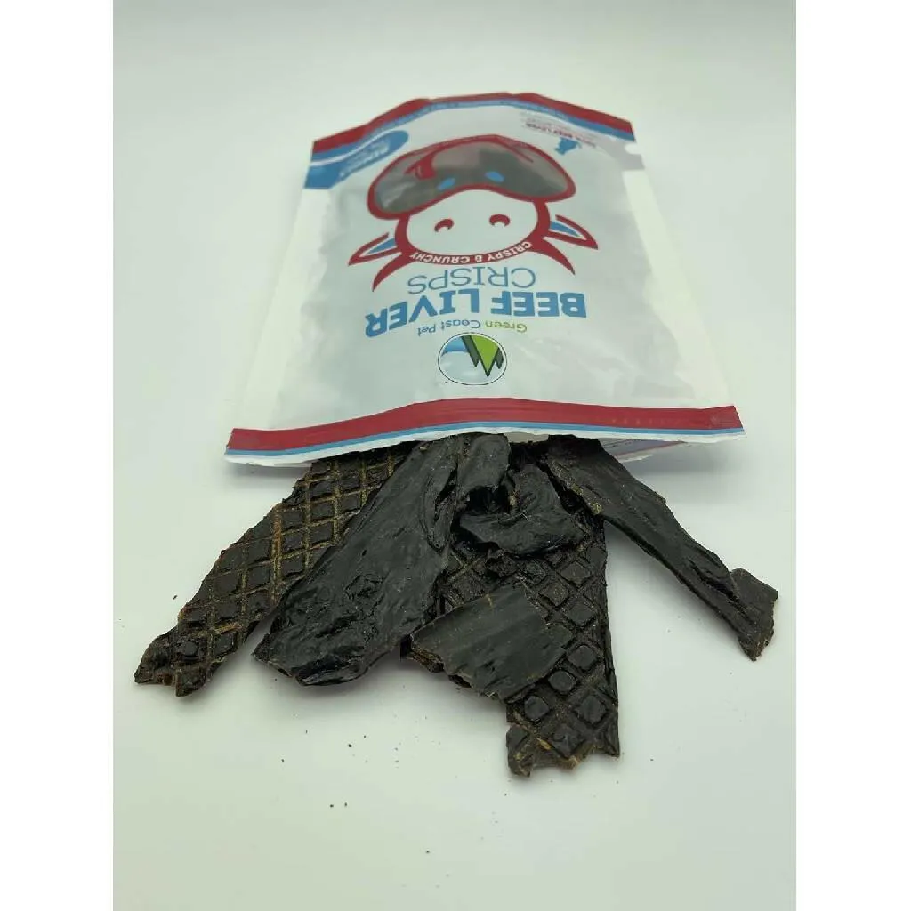 Green Coast Pet Beef Liver Crisps Treats for Dogs