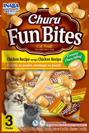 **Inaba Churu Fun Bites 2.1oz. Chicken Wraps (3 Count)