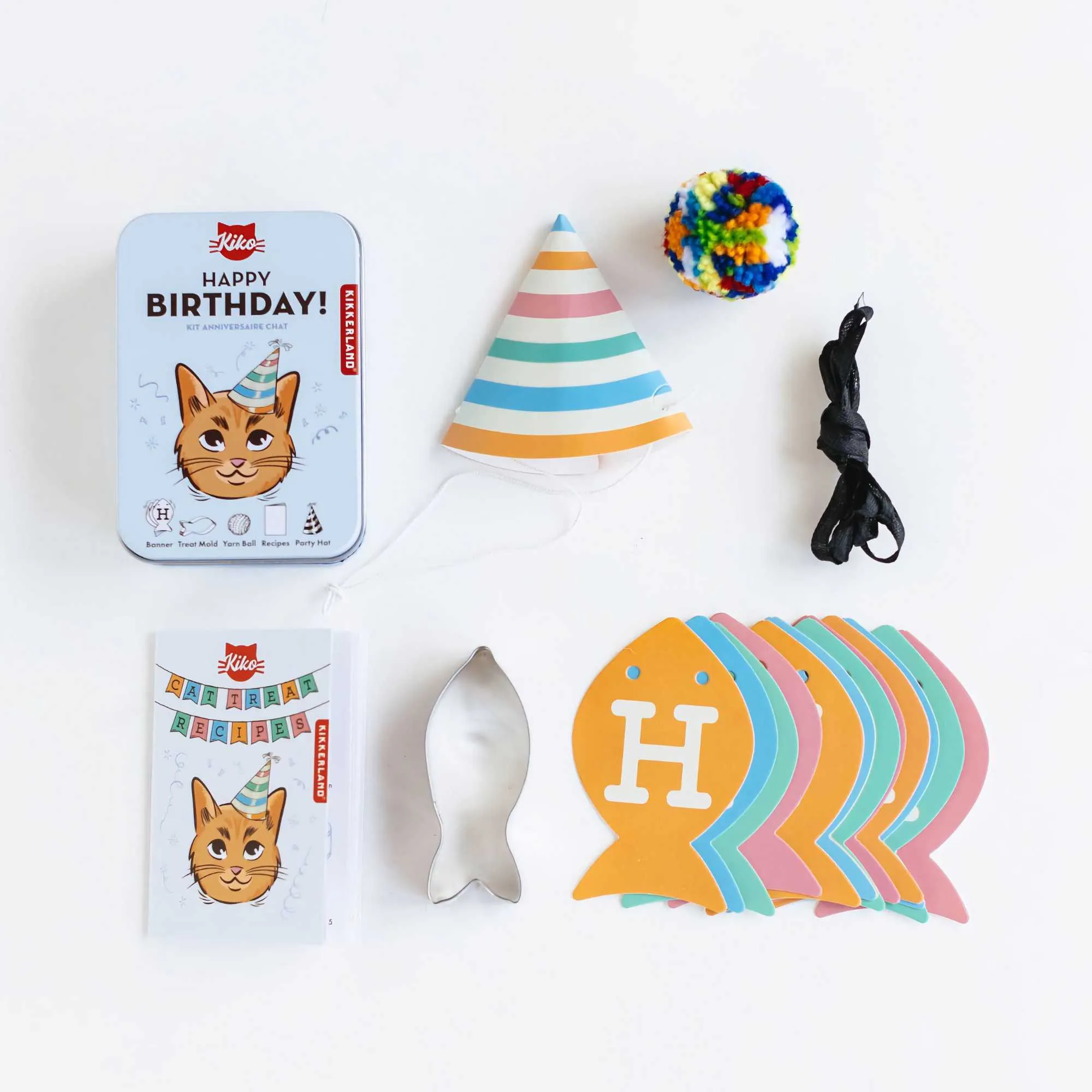 Kikkerland Kiko Cat Happy Birthday Kit