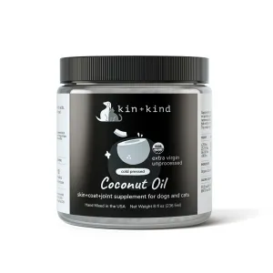 **Kin Kind Organic Skin Coat Joint Supplement Coconut Oil Small 4oz.