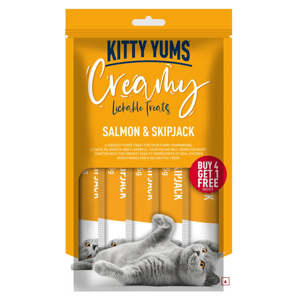 Kitty Yums Salmon & Skipjack Creamy Cat Treats