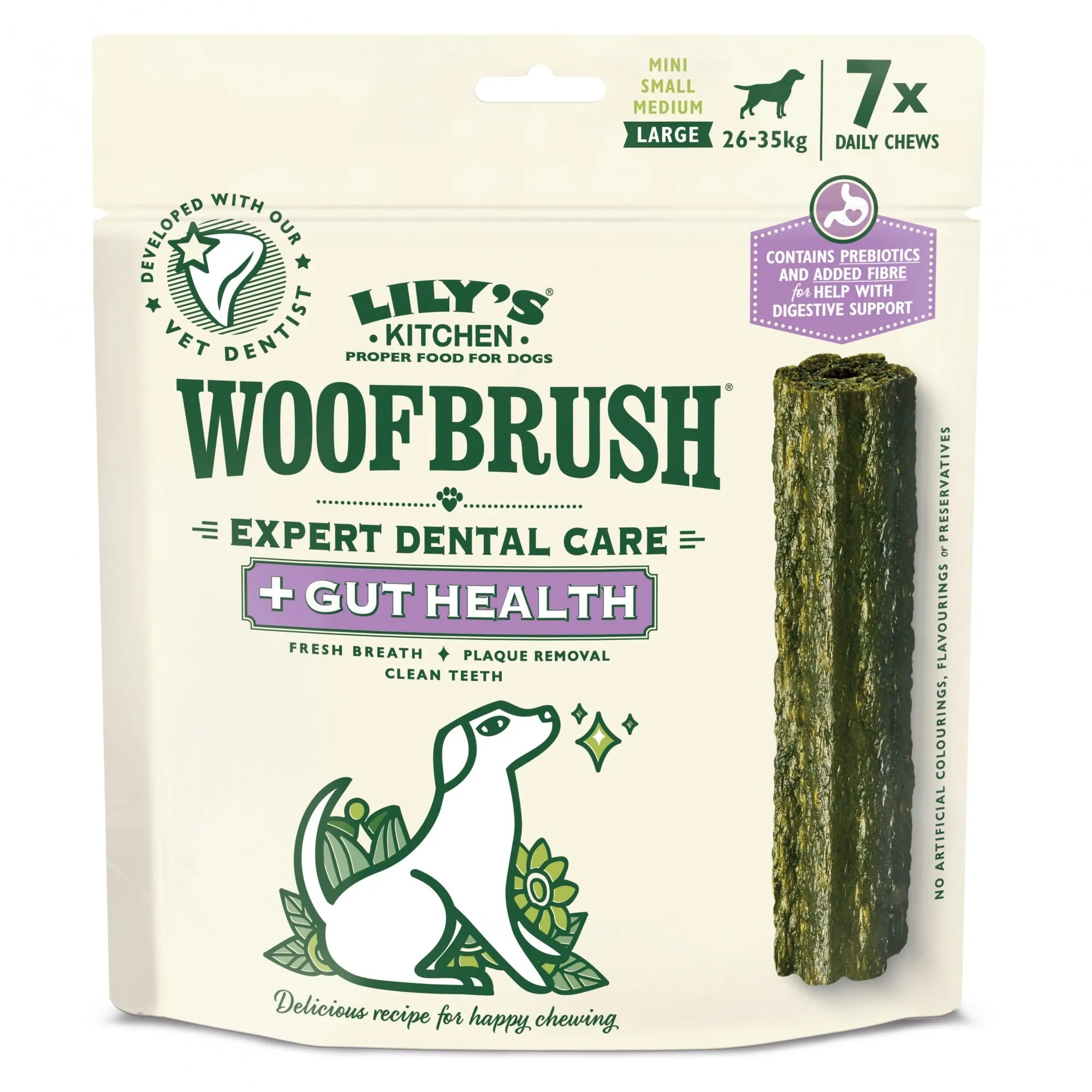 Lily's Kitchen Woofbrush Expert Dental Care   Gut Health Dog Chew