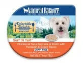 Natural Balance Pet Foods Delectable Delights Grain Free Wet Dog Food Surf 'N Turf in Broth 2.75oz. (Case of 24)