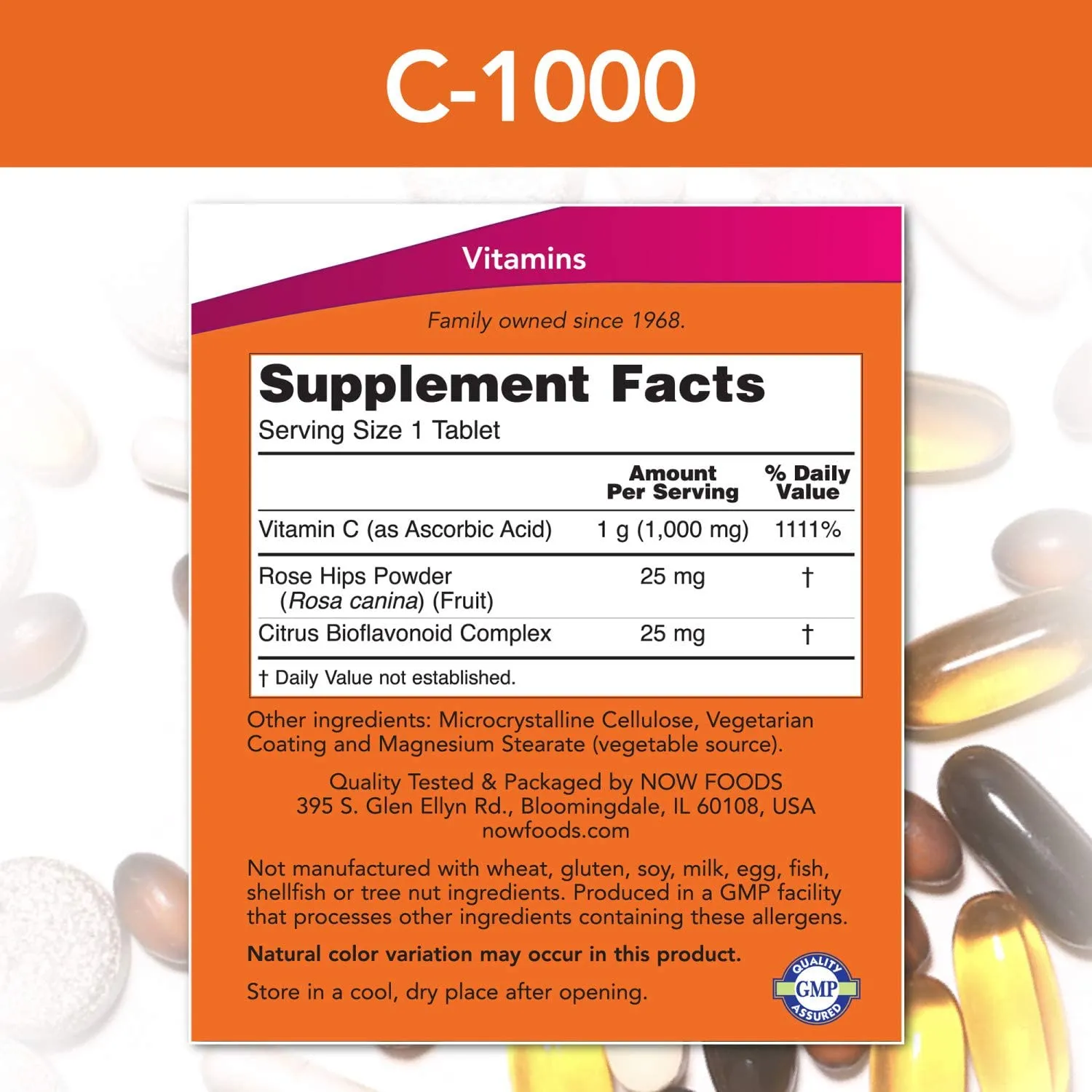 NOW Foods, Vitamin C 1000 with Rose Hips
