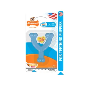 Nylabone® Puppy Wishbone Chew Toy Blue