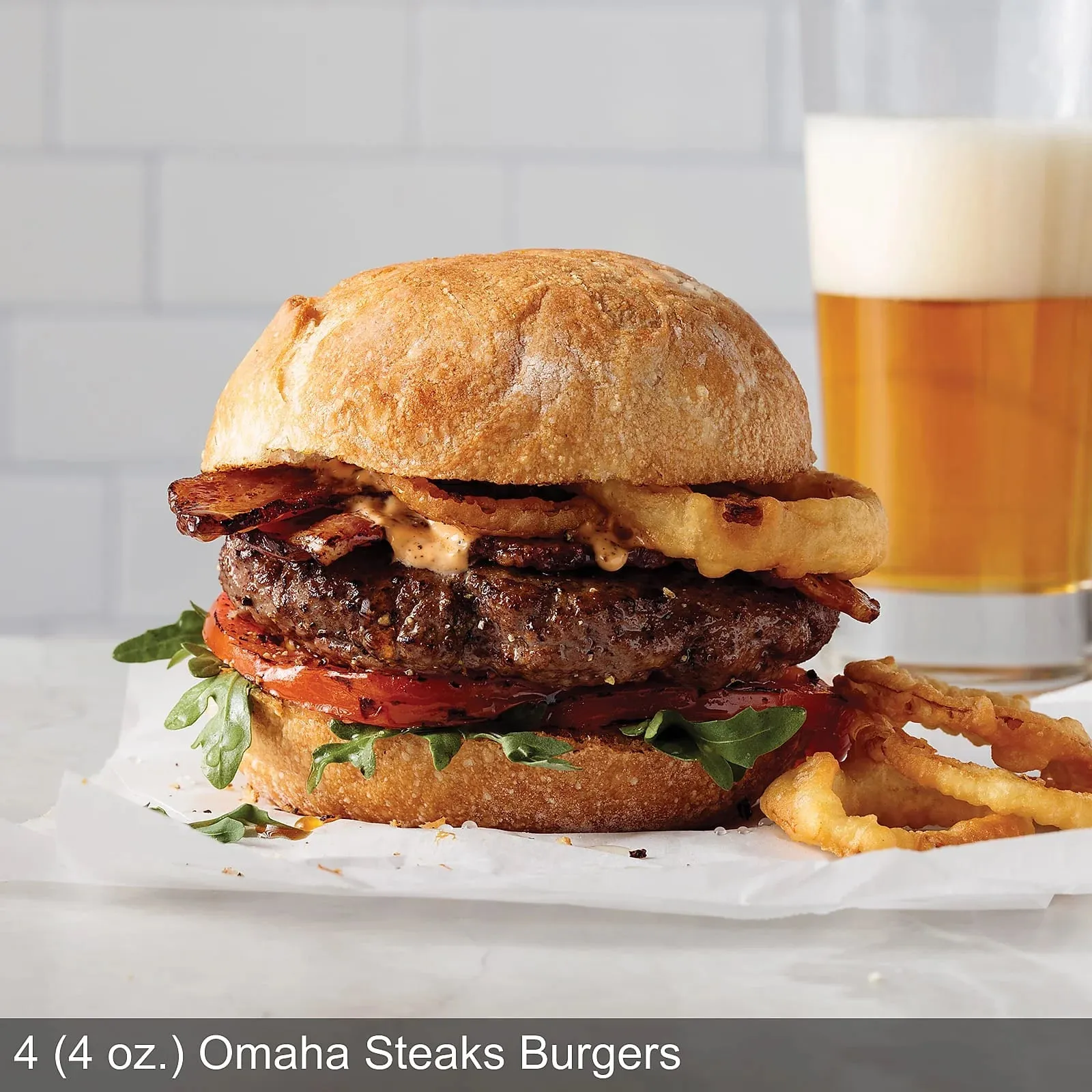 Omaha Steaks Favorites Gift Basket (4x Bacon-Wrapped Filet Mignon, 4 Air-Chilled Boneless Chicken Breasts, 4x Omaha Steaks Burgers, 4x Gourmet Franks, 4x Potatoes au Gratin, 4x Tartlets & More)