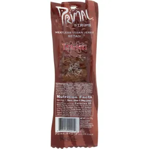 Primal Strips - Jerky Strips - Seitan Teriyaki, 1oz