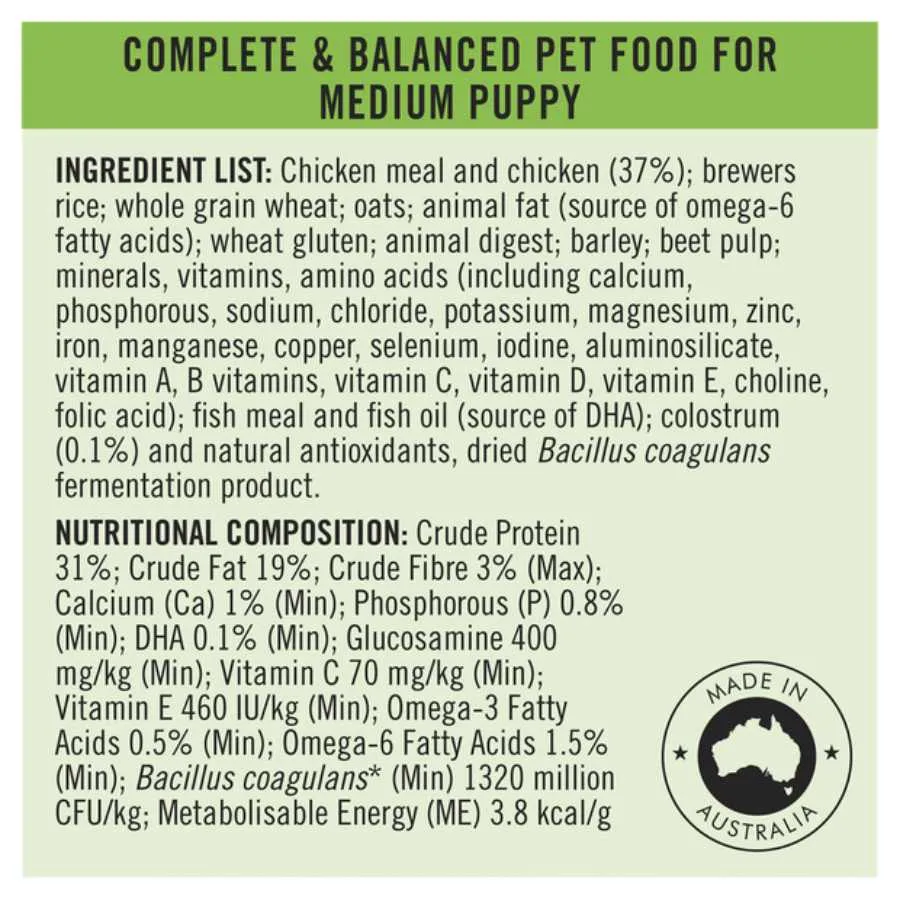 Pro Plan Puppy Medium Breed Chicken Dry Dog Food