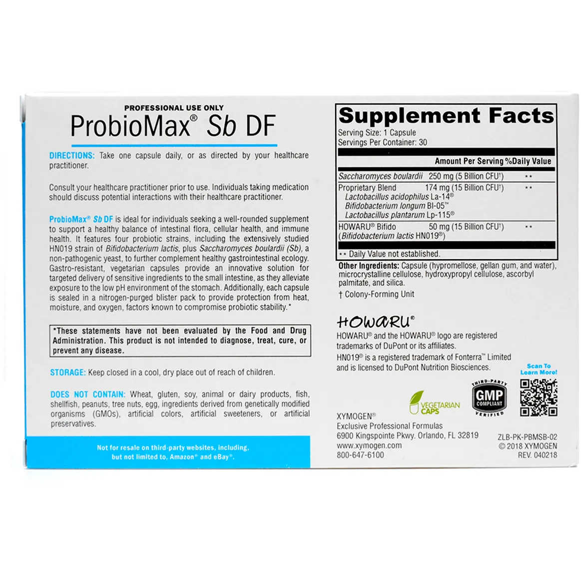 ProbioMax Sb DF by Xymogen