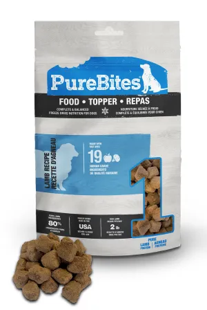 Purebites Raw Freeze Dried Dog Food or Mixer - Lamb