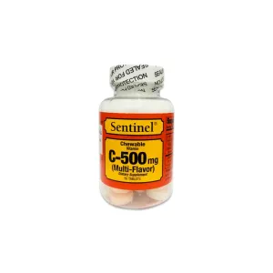 Sentinel Vitamin C 500 (Multi-Flavor) Chewable Tablets 50Pieces