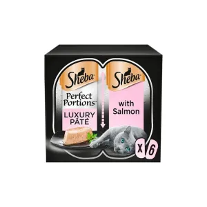 Sheba Perfect Portions Luxury Pate with Salmon Cat Food (6 x 37.5g Trays)