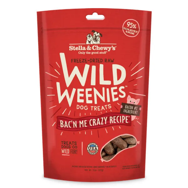 Stella & Chewy's Treats for Dogs Bac'n Me Crazy Wild Weenies, 3.25-oz Bag