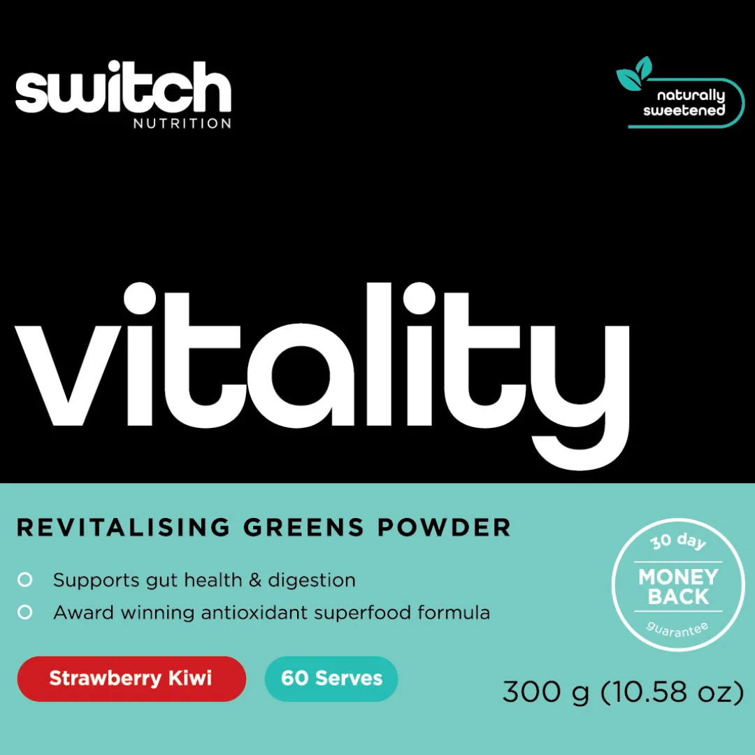 Switch Nutrition - Vitality Super Greens Powder - Strawberry Kiwi