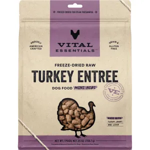 Vital Essentials Freeze Dried Raw Turkey Entree Mini Nibs 25OZ