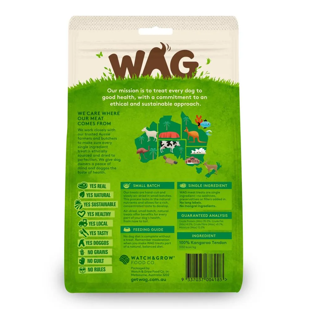 WAG Kangaroo Tendons Grain-Free Dog Treats 200g