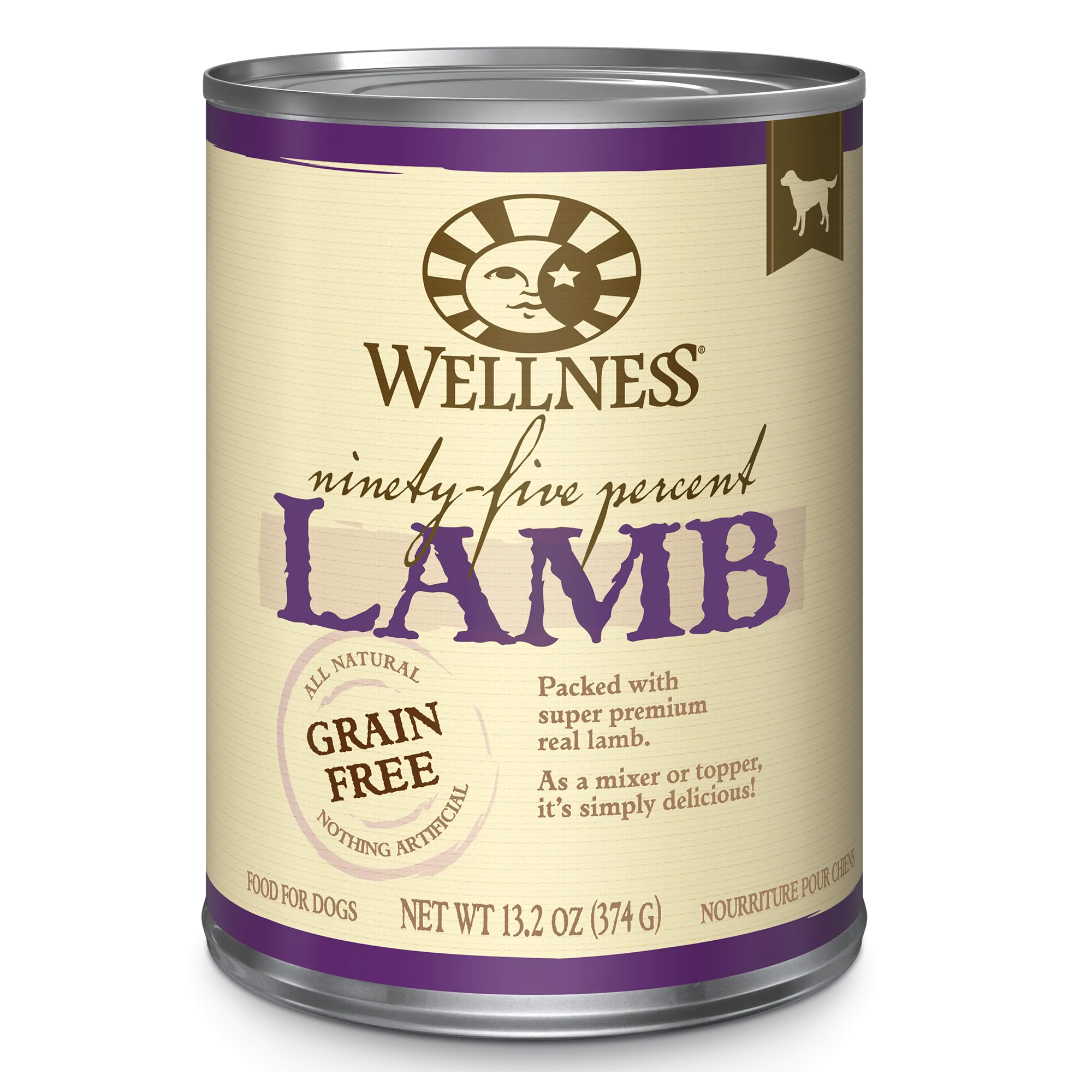 Wellness 95% Lamb & Grain Free Topper For Dogs 13.2oz