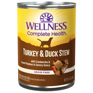 Wellness® Turkey & Duck Stew Wet Dog Food, 12.5-oz Case of 12