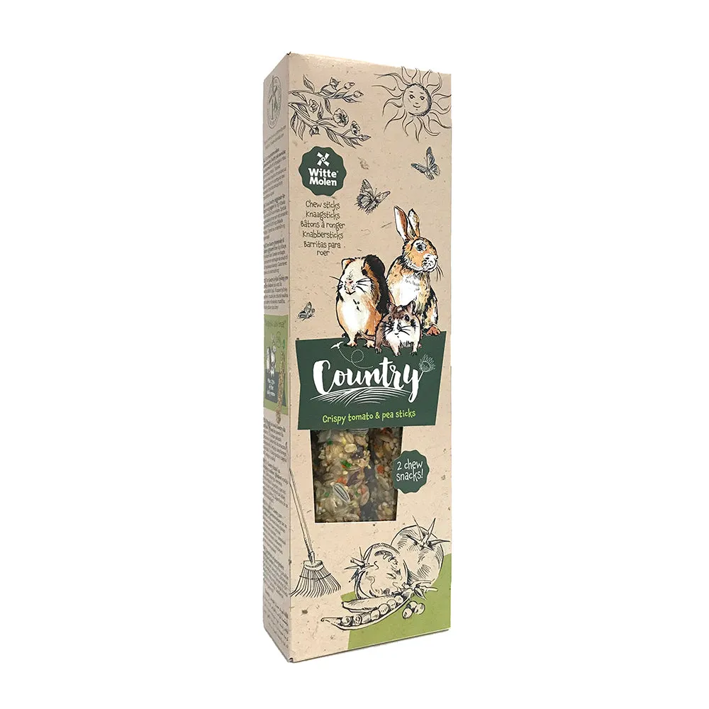 Witte Molen Country chew sticks tomato & pea 180g
