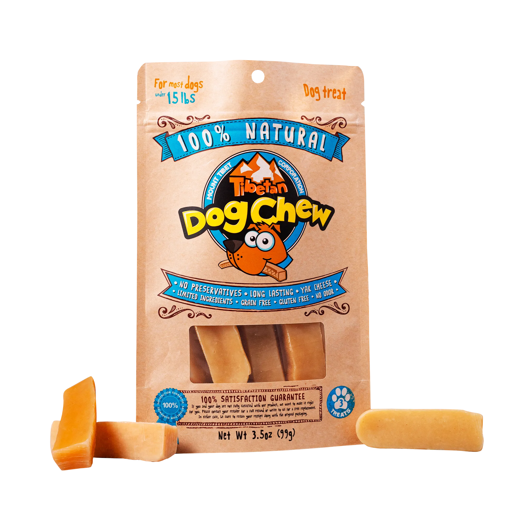 Yak Chews for Small Dogs - Natural Cheese Puppy Treats