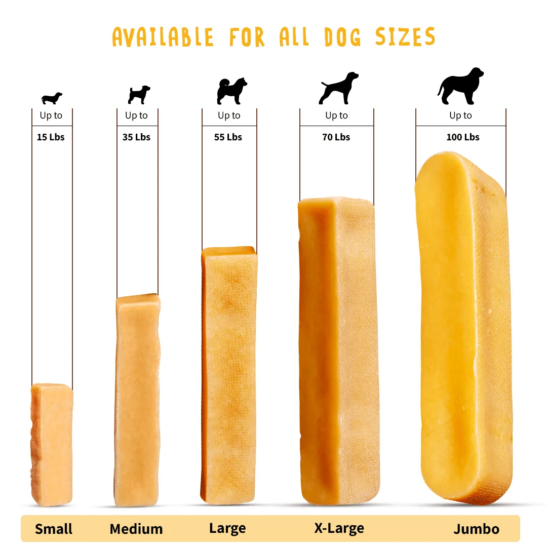 Yak Chews for Small Dogs - Natural Cheese Puppy Treats