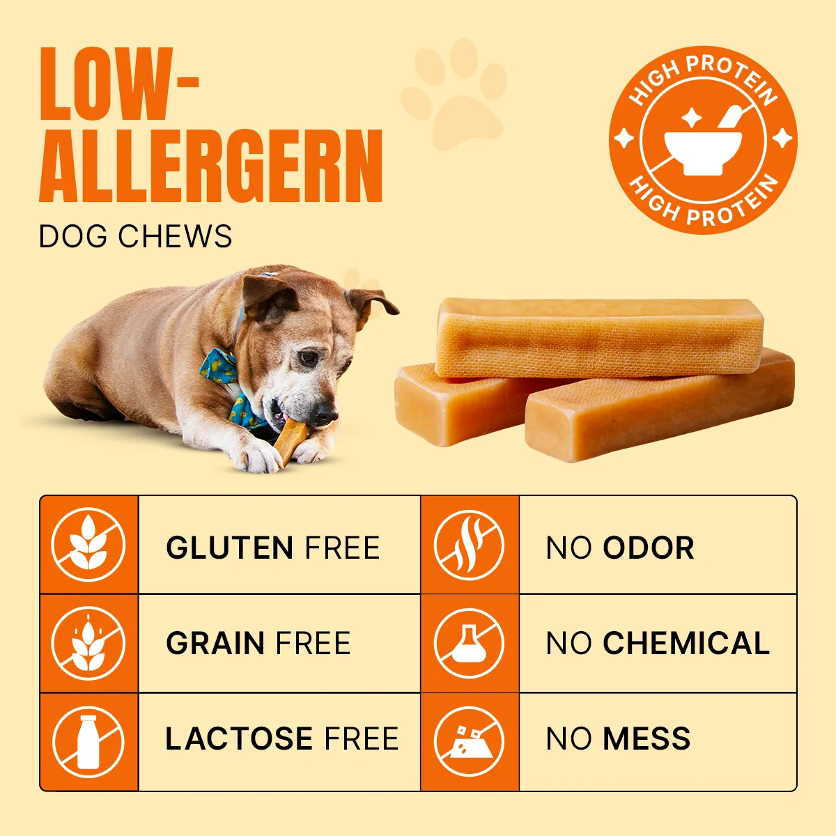 Yak Chews for Small Dogs - Natural Cheese Puppy Treats