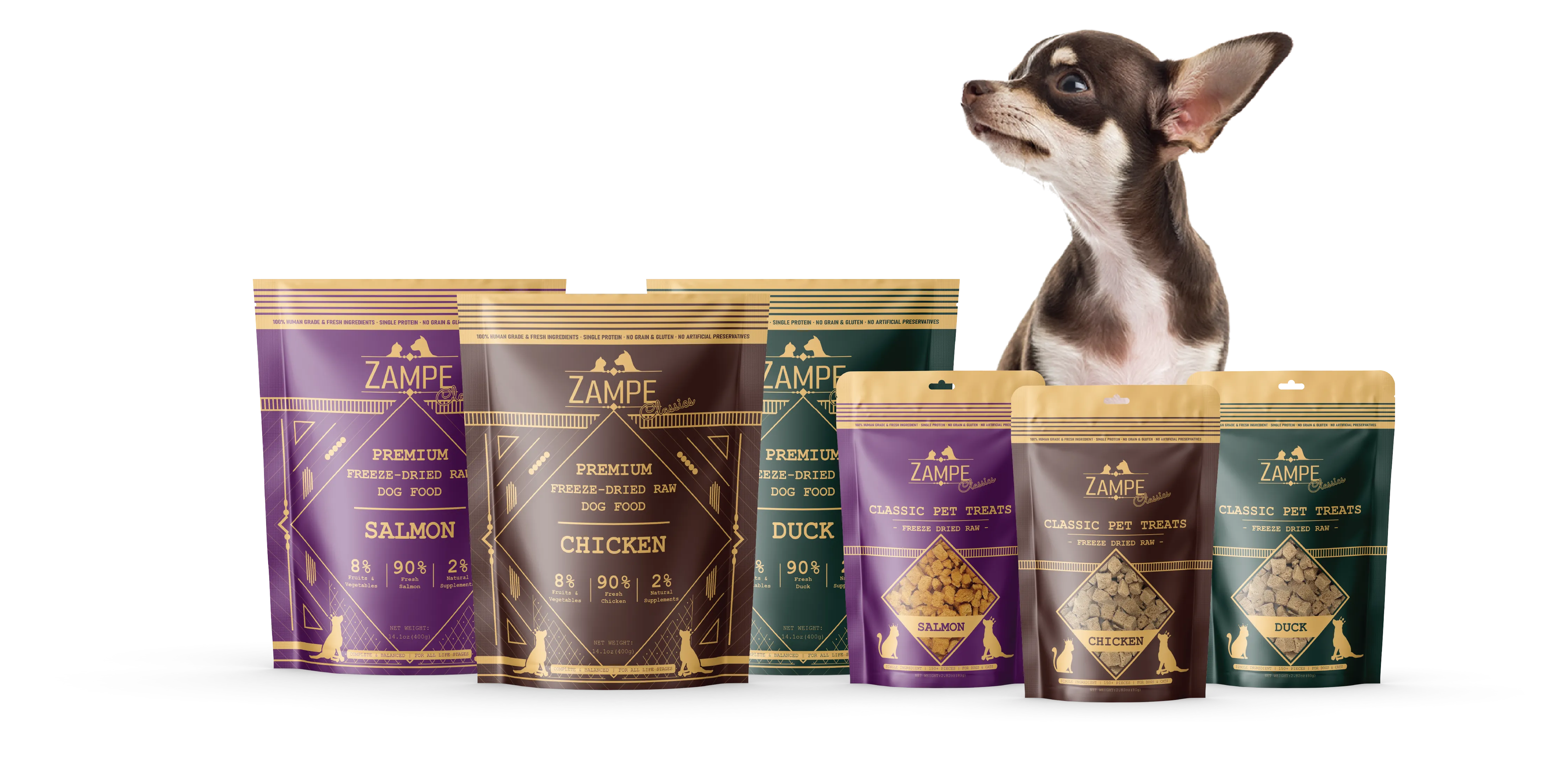 Zampe Freeze Dried Raw Treats (Chicken) for Dogs and Cats